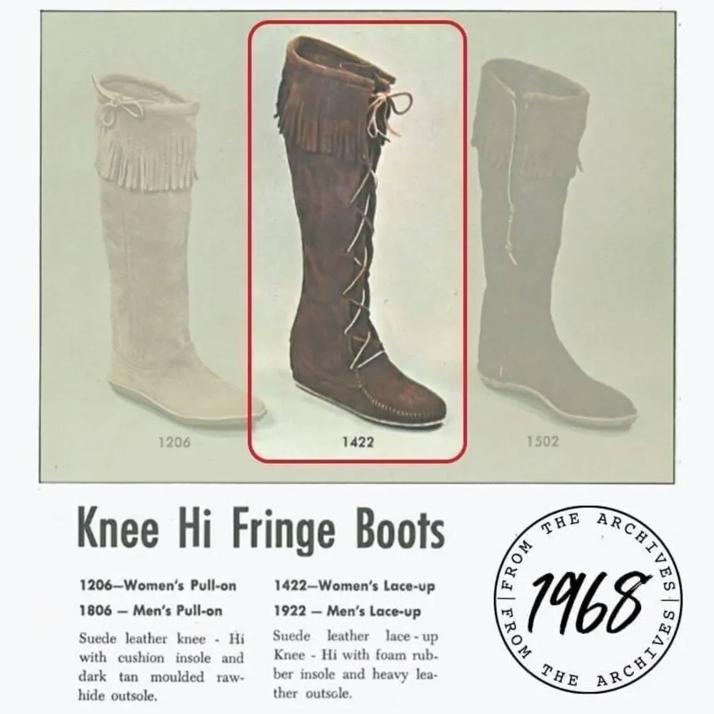 Minnetonka Front Lace Knee High Boot